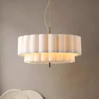NULA White Cream Fluted Modern Pendant – view 3