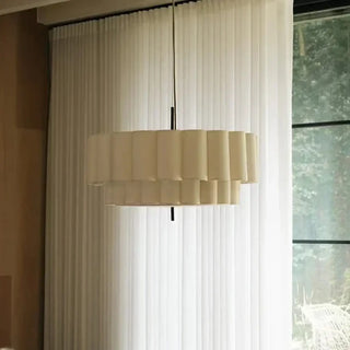 NULA White Cream Fluted Modern Pendant – view 4