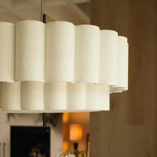 NULA White Cream Fluted Modern Pendant – view 5