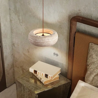 PIRAO White Stone Vintage Design Ceiling Light – view 3