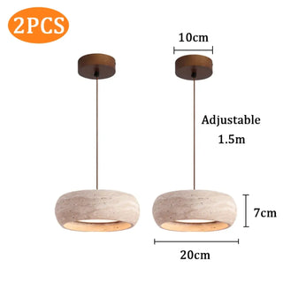 PIRAO White Stone Vintage Design Ceiling Light – view 6