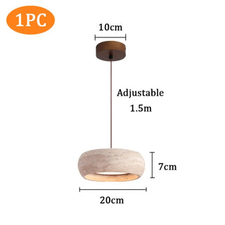 PIRAO White Stone Vintage Design Ceiling Light – view 5