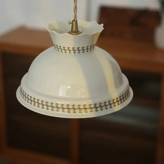 AMINAH White Ceramic Vintage Style Ceiling Light – view 3