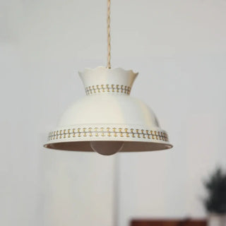 AMINAH White Ceramic Vintage Style Ceiling Light – view 4