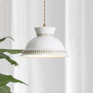 AMINAH White Ceramic Vintage Style Ceiling Light – view 2