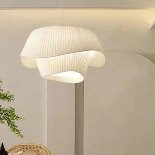 Modern white Scandinavian LED pendant light, energy efficient hanging ceiling lamp