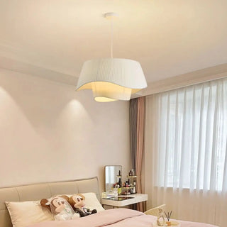 Modern white LED pendant light, Scandinavian energy efficient hanging ceiling lamp