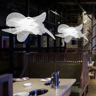 White modern ceiling lamp with clean lines, Nordic pendant light for contemporary interiors