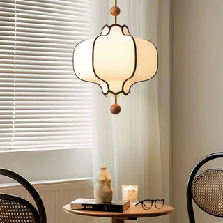 MARRI White with Brown Chic Detail Ceiling Light – view 1