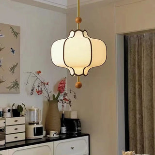 MARRI White with Brown Chic Detail Ceiling Light – view 2