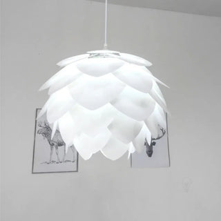 CONE White Artichoke-Shaped Designer Ceiling Light – view 3