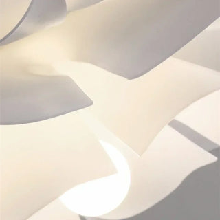 Modern white floral pendant lamp, flower design living room ceiling hanging light