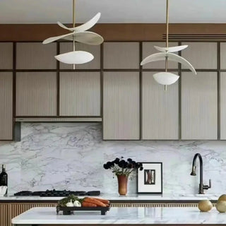 PALOME White Petal Shape Modern Pendant – view 3