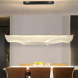 White LED pendant light, adjustable black bracket ceiling fixture
