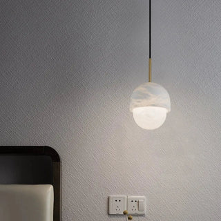 MARBLANC Modern White Marble Ceiling Light – view 1