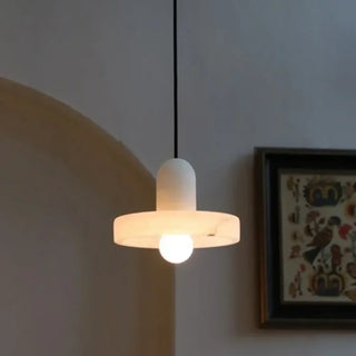 DURALI Modern White Stone Ceiling Light – view 2