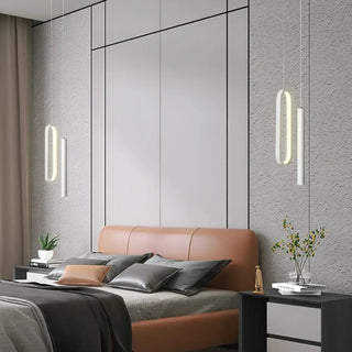 NODAB Nordic White Modern Bedroom Pendant Ceiling Light – view 1