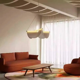 FLUSHIA White Fabric Pendant Dining Room Ceiling Light – view 3