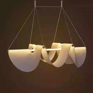 FLUSHIA White Fabric Pendant Dining Room Ceiling Light – view 4