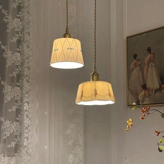 AMIQUE Bohemian Decorative Ceramic Ceiling Light – view 3