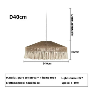 Bohemian Pendant Light – Handcrafted Natural Fiber Lighting | Eco Friendly Lamp