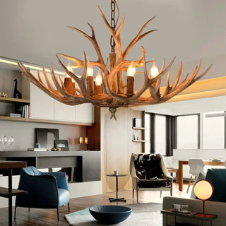 PIRCAL Deer Antler Rustic Vintage Ceiling Light – view 1