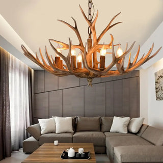 PIRCAL Deer Antler Rustic Vintage Ceiling Light – view 2