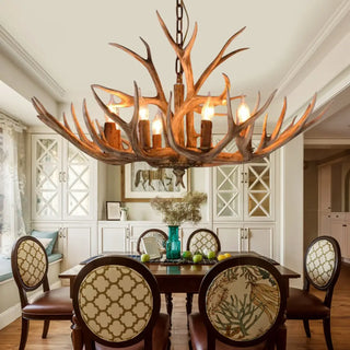 PIRCAL Deer Antler Rustic Vintage Ceiling Light – view 3