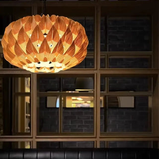 INALIA Artisanal Modern Wood Ceiling Light – view 4