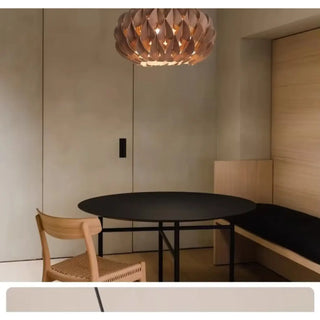 INALIA Artisanal Modern Wood Ceiling Light – view 2
