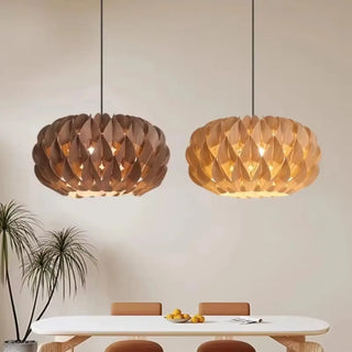 INALIA Artisanal Modern Wood Ceiling Light – view 3