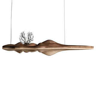 DIBOIS Modern Wavy Wood Design Ceiling Light – view 4