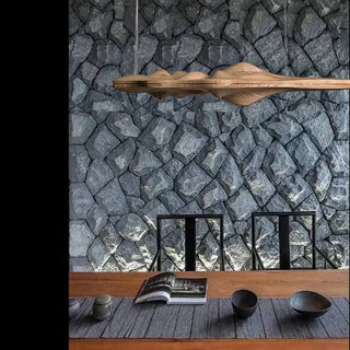 DIBOIS Modern Wavy Wood Design Ceiling Light – view 1