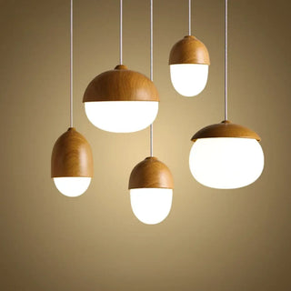 ANCHE Wood with White Light Ceiling Light – view 2