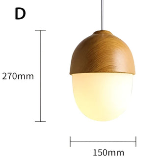 ANCHE Wood with White Light Ceiling Light – view 9