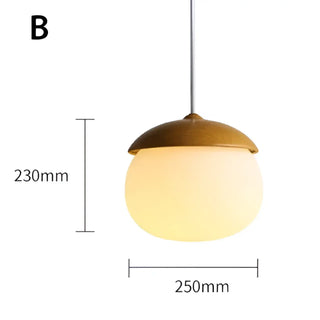 ANCHE Wood with White Light Ceiling Light – view 7