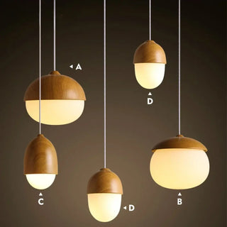 ANCHE Wood with White Light Ceiling Light – view 5
