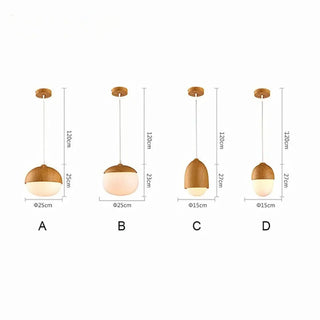 ANCHE Wood with White Light Ceiling Light – view 10