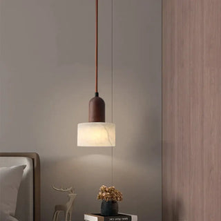 NESERE Scandinavian Wood and Marble Style Ceiling Light – view 2