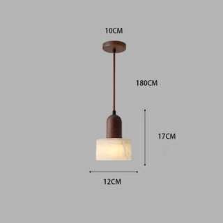 NESERE Scandinavian Wood and Marble Style Ceiling Light – view 3