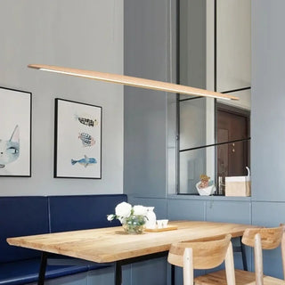 BULBY Wood Minimalist Long Elegant Ceiling Light – view 2