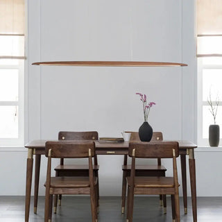 BULBY Wood Minimalist Long Elegant Ceiling Light – view 3