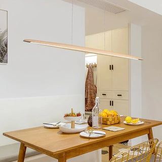 BULBY Wood Minimalist Long Elegant Ceiling Light – view 4