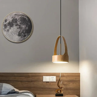 POKETA Wood Modern Minimalist Ceiling Light – view 2