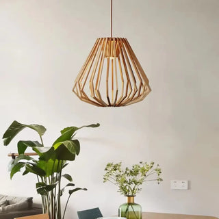 GEO Natural Wood Geometric Ceiling Light – view 2