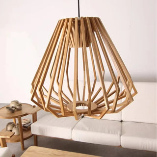 GEO Natural Wood Geometric Ceiling Light – view 4