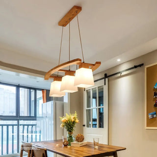 NABOI Natural Wood White Light Ceiling Light – view 1