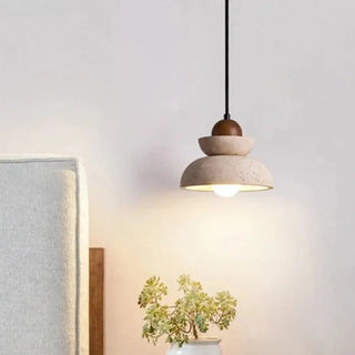 BISARE Pure Wood and Stone Design Ceiling Light – view 1