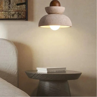 BISARE Pure Wood and Stone Design Ceiling Light – view 4