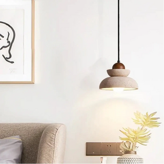 BISARE Pure Wood and Stone Design Ceiling Light – view 2